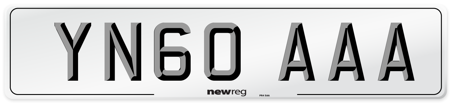 YN60 AAA Number Plate from New Reg